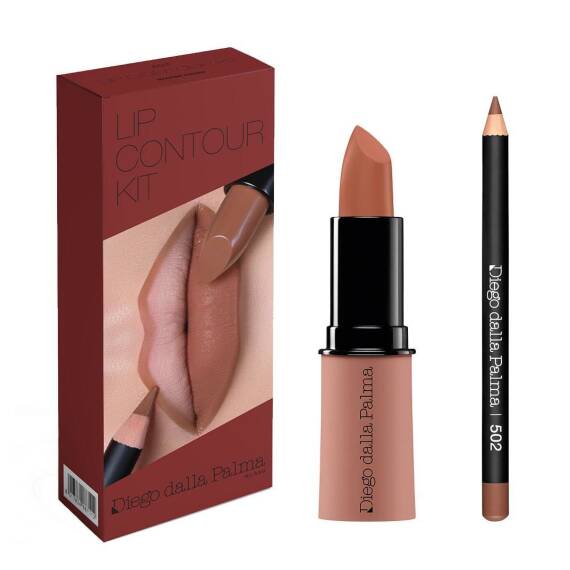 Diego Dalla Palma MU Lip Contour Kit Lipstick 502 + Dudak Kalemi 502 - Warm Sand - 1