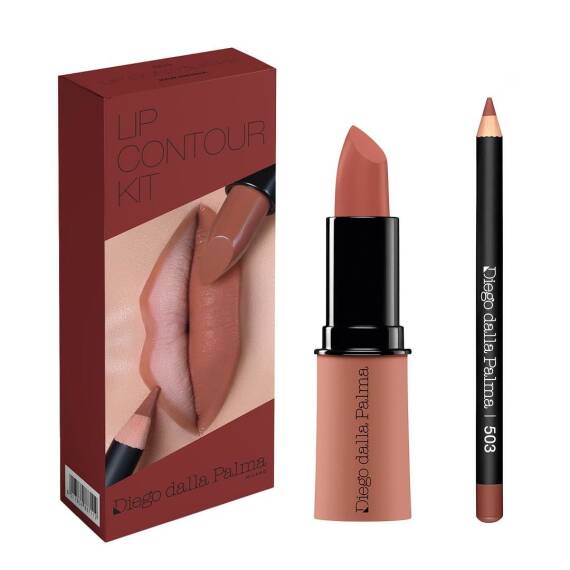 Diego Dalla Palma MU Lip Contour Kit Lipstick 503 + Dudak Kalemi 503 - Raw Sienna - 1