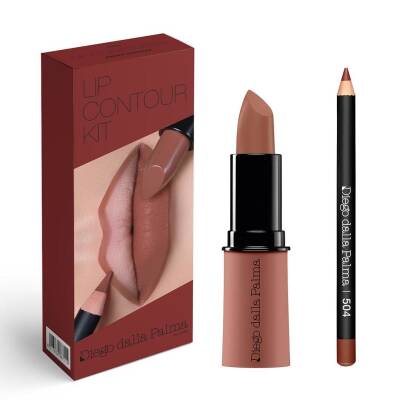 Diego Dalla Palma MU Lip Contour Kit Lipstick 504 + Dudak Kalemi 504 - Sweet Gianduia - 1