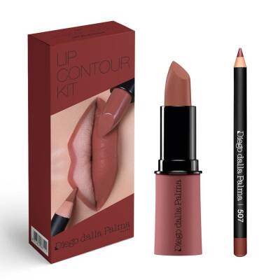 Diego Dalla Palma MU Lip Contour Kit Lipstick 507 + Dudak Kalemi 507 - Off To Marsala - 1