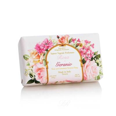 Saponificio Artigianale Fiorentino Sabun 250 Gr - Rose And Geranium - 1
