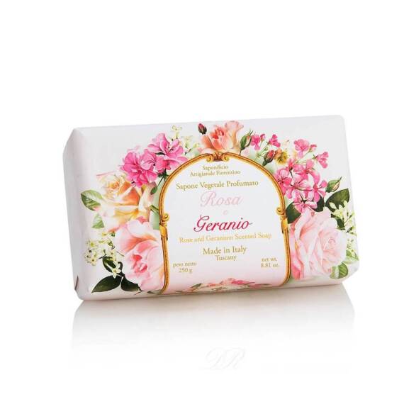 Saponificio Artigianale Fiorentino Sabun 250 Gr - Rose And Geranium - 1