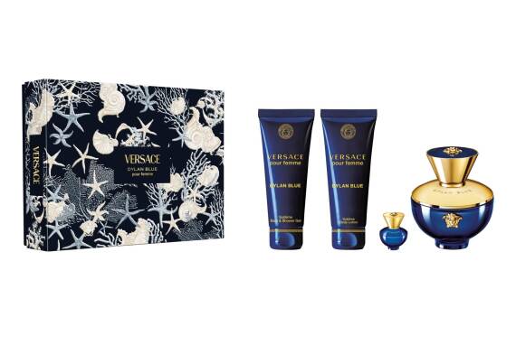 Versace Dylan Blue Pour Femme Edp 100 Ml + Body Lotion 100 Ml + Shower Gel 100 Ml + Edp 5 Ml - 1