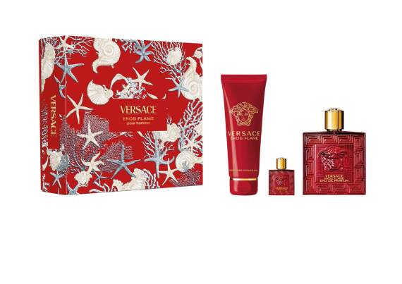 Versace Eros Flame Edp 100 Ml + Shower Gel 150 Ml + Edp 5 Ml - 1