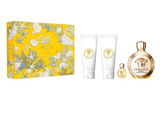 Versace Eros Pour Femme Edp 100 Ml + Body Lotion 100 Ml + Shower Gel 100 Ml + Edp 5 Ml - 1